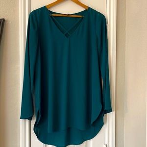 dark green blouse